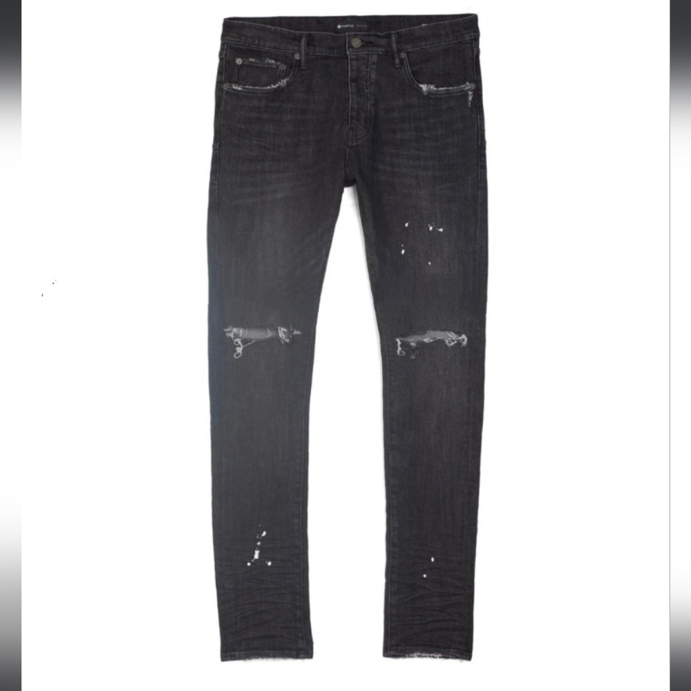Purple Brand Overspray Men's Button Fly P001 Black Jeans NWT Size 36
